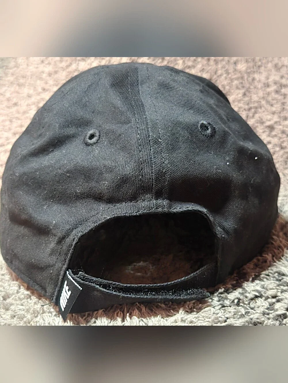 GUC Nike Kids Club Cap Black Baseball Hat Size 4-7 & Adjustable